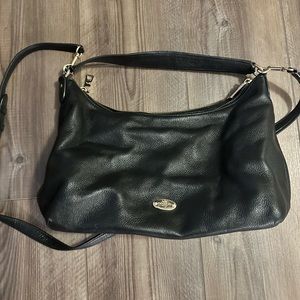 Black leather Coach bag